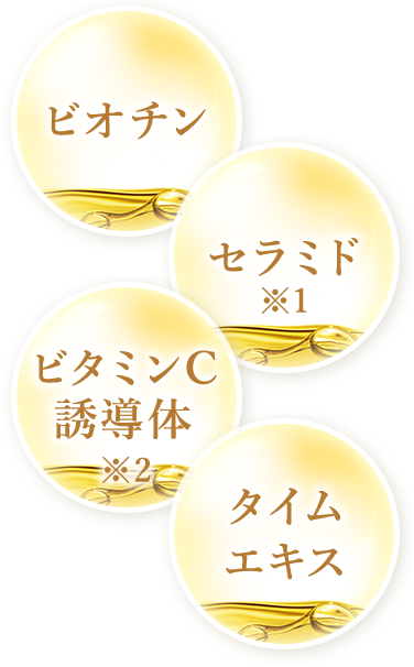 ビオチン セラミド ビタミンC誘導体 タイムエキス