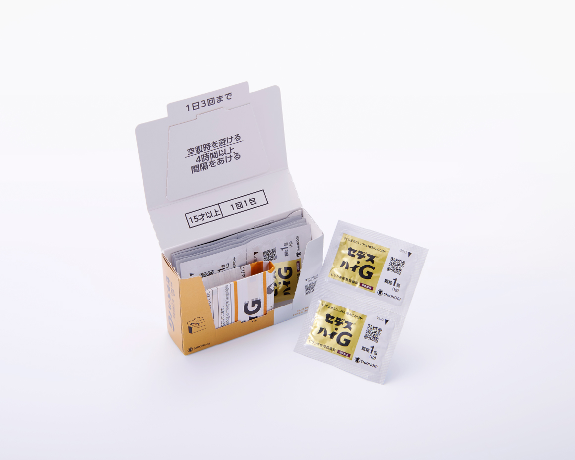 シオノギの医薬品「セデス・ハイG」 シオノギの医薬品「セデス・ハイG」