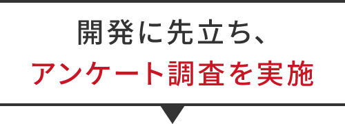 開発に先立ち、アンケート調査を実施